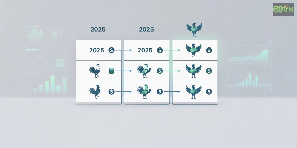 Caption bảng giá các gói dịch vụ đá gà trực tuyến 69vn cập nhật năm 2025 chi tiết