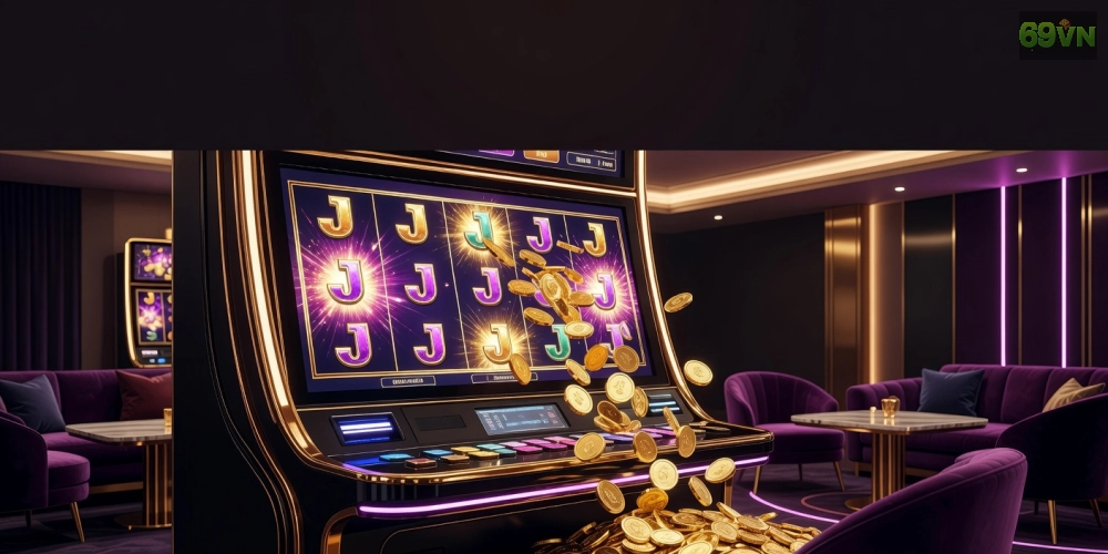 Hình minh họa khái niệm nổ hũ vip 69vn với jackpot hấp dẫn và giao diện sang trọng.